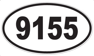9155 - Oval Sticker