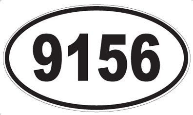 9156 - Oval Sticker
