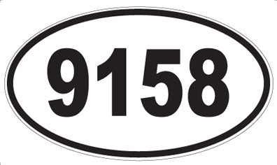 9158 - Oval Sticker