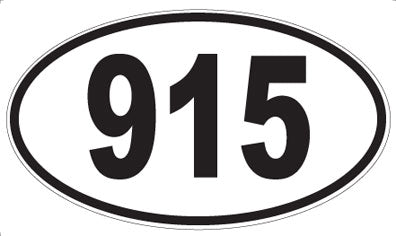 915 - Oval Sticker