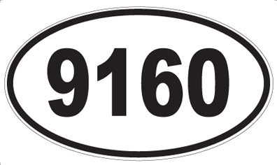 9160 - Oval Sticker