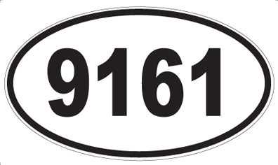 9161 - Oval Sticker