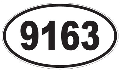 9163 - Oval Sticker