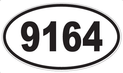 9164 - Oval Sticker