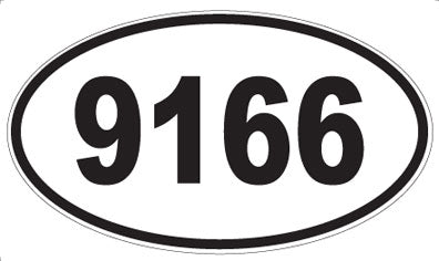 9166 - Oval Sticker