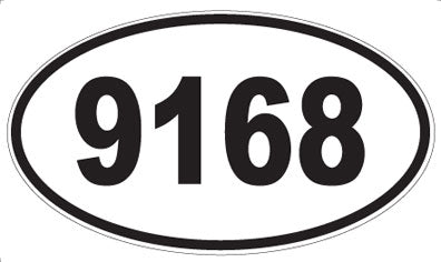 9168 - Oval Sticker