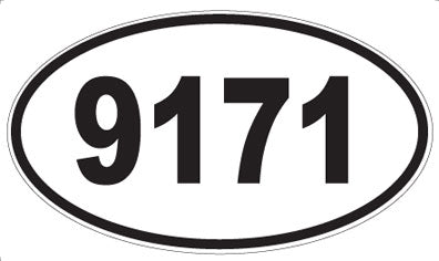 9171 - Oval Sticker
