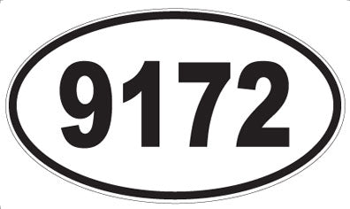 9172 - Oval Sticker
