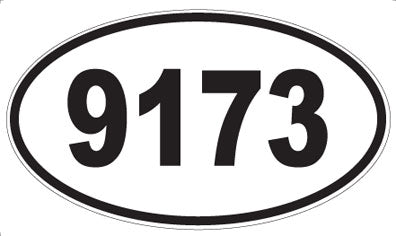 9173 - Oval Sticker