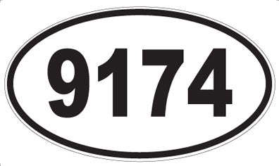 9174 - Oval Sticker