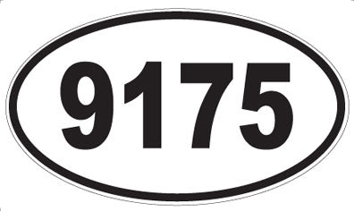 9175 - Oval Sticker