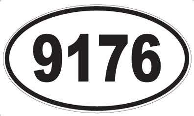 9176 - Oval Sticker