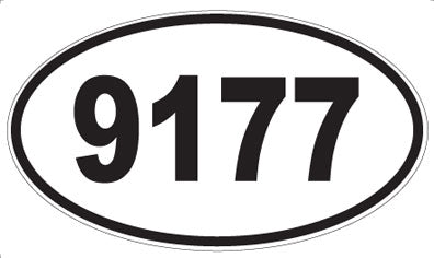 9177 - Oval Sticker