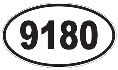 9180 - Oval Sticker