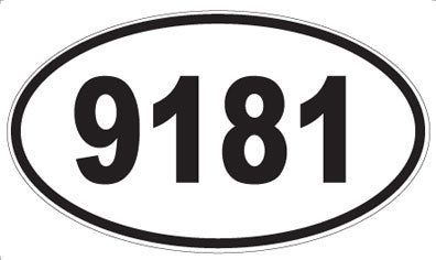 9181 - Oval Sticker
