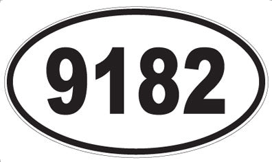 9182 - Oval Sticker