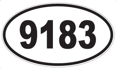 9183 - Oval Sticker