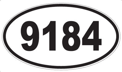 9184 - Oval Sticker