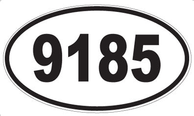 9185 - Oval Sticker