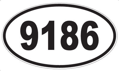 9186 - Oval Sticker