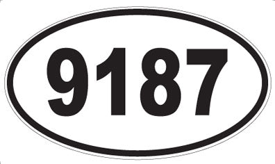 9187 - Oval Sticker