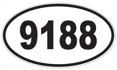 9188 - Oval Sticker