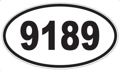 9189 - Oval Sticker