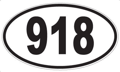 918 - Oval Sticker