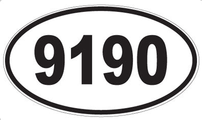 9190 - Oval Sticker