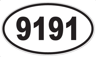 9191 - Oval Sticker