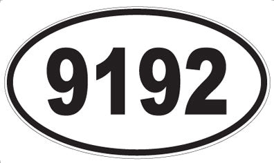 9192 - Oval Sticker