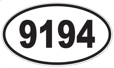 9194 - Oval Sticker