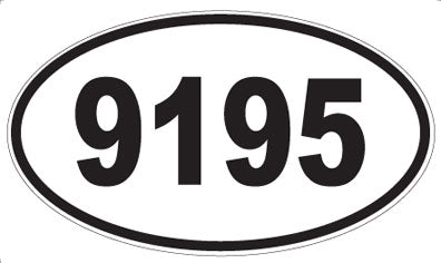 9195 - Oval Sticker