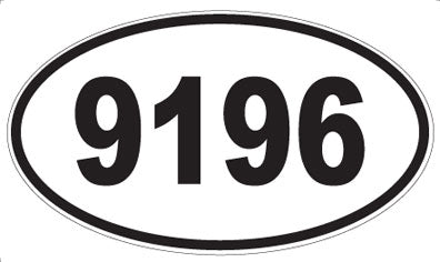 9196 - Oval Sticker