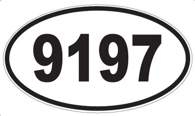 9197 - Oval Sticker