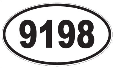 9198 - Oval Sticker