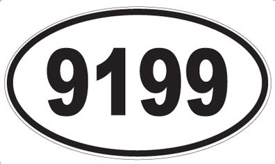 9199 - Oval Sticker