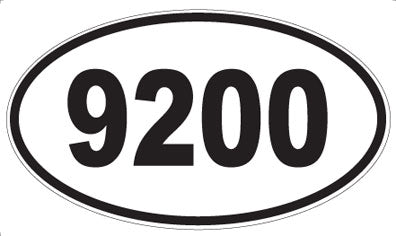 9200 - Oval Sticker