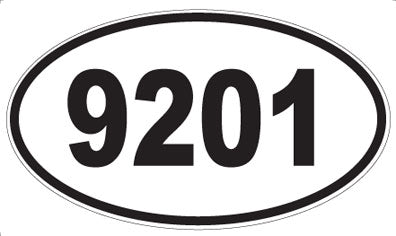9201 - Oval Sticker