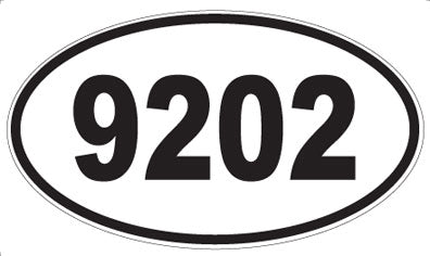 9202 - Oval Sticker