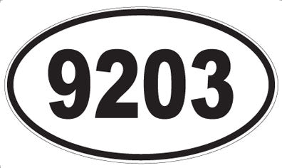 9203 - Oval Sticker