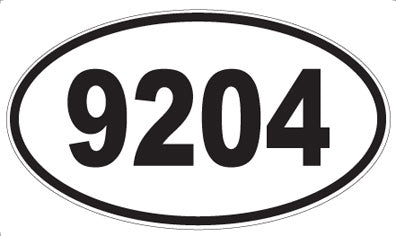 9204 - Oval Sticker