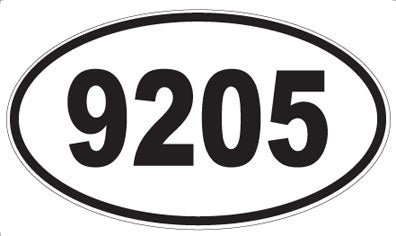 9205 - Oval Sticker