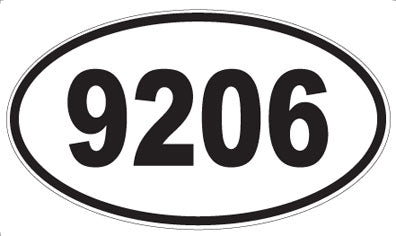 9206 - Oval Sticker