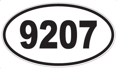 9207 - Oval Sticker