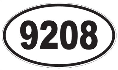 9208 - Oval Sticker