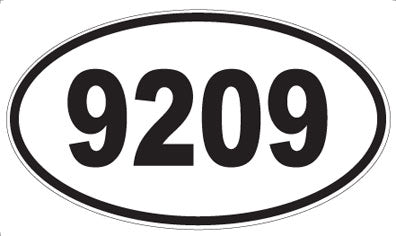 9209 - Oval Sticker