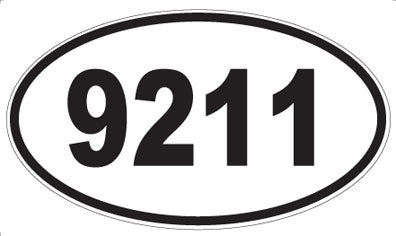9211 - Oval Sticker