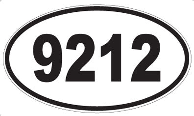 9212 - Oval Sticker