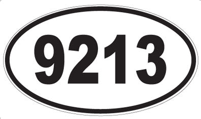 9213 - Oval Sticker
